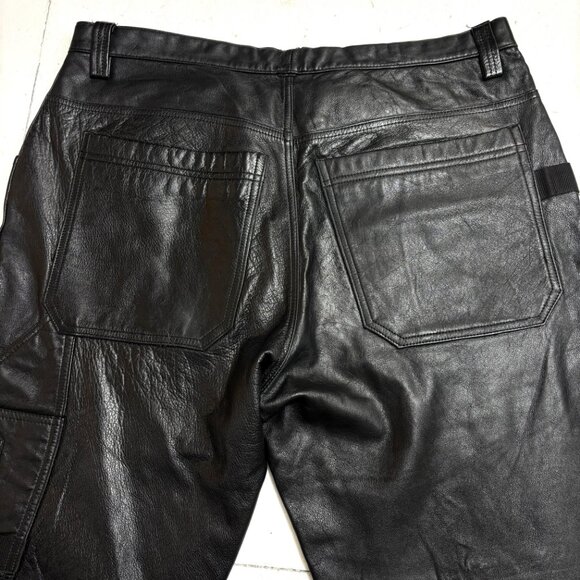 Wilson Leather M. Julian Pants Blk Moto Biker Pants 36 X 33 Vintage - Picture 8 of 15